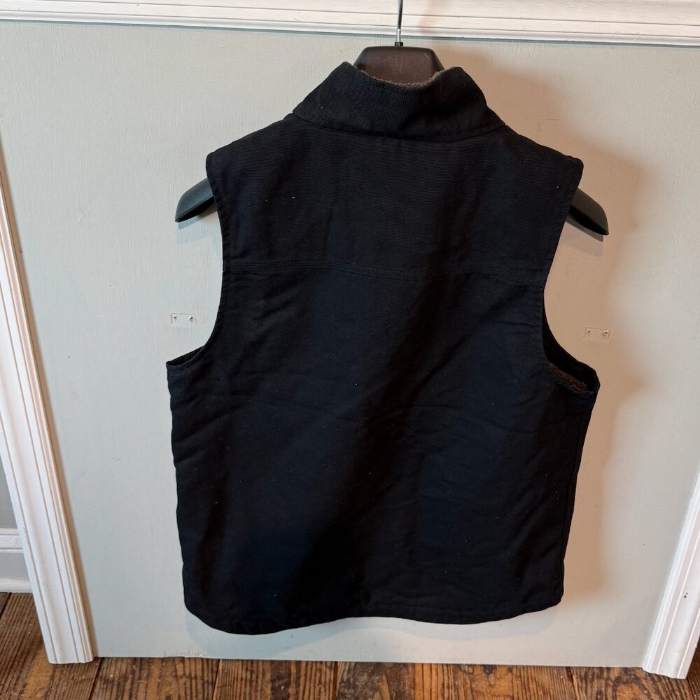 NWT Carhartt Washed Duck Sherpa Lined Mock Neck Vest Black Small 3rd Party Logo - Picture 5 of 10